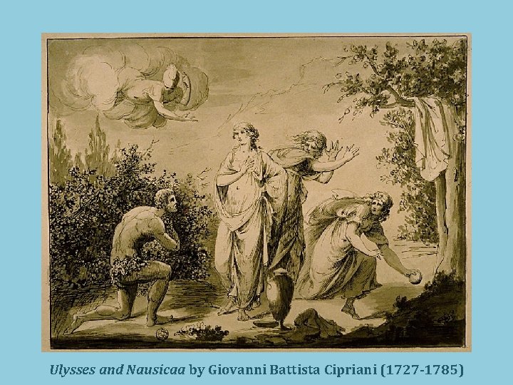 Ulysses and Nausicaa by Giovanni Battista Cipriani (1727 -1785) 