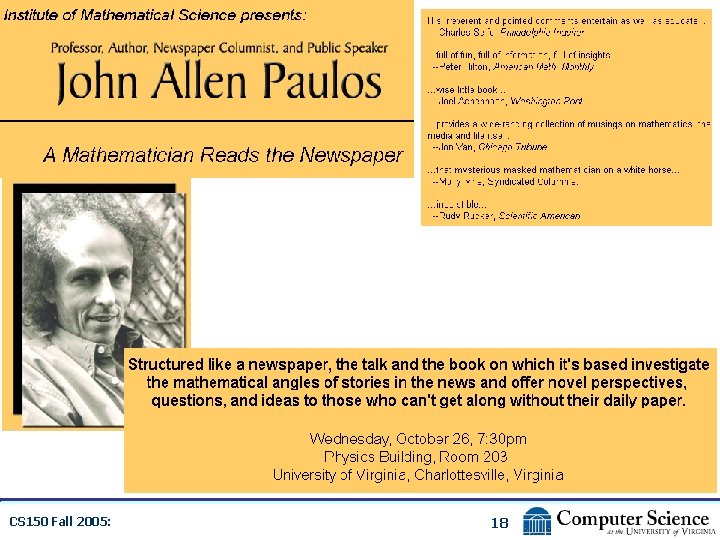 CS 150 Fall 2005: 18 