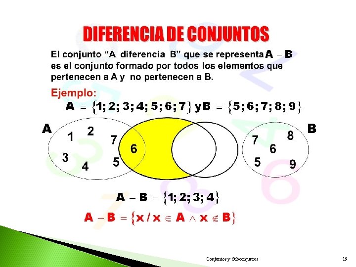 Conjuntos y Subconjuntos 19 