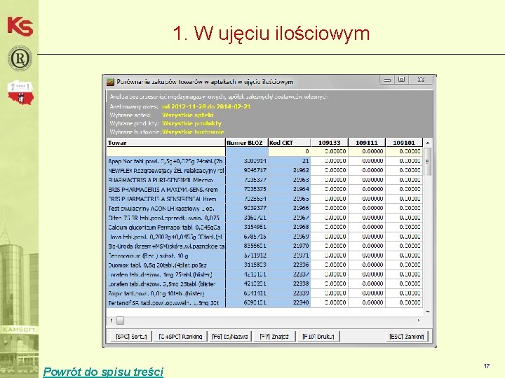 1. W ujęciu ilościowym Powrót do spisu treści 17 