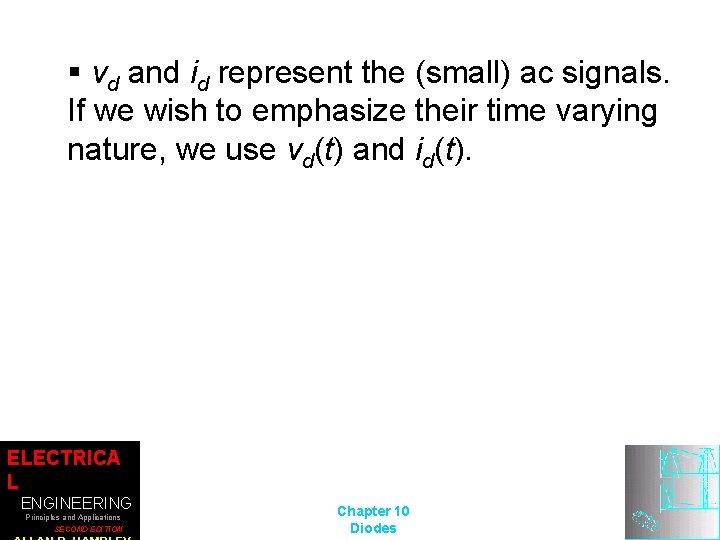 § vd and id represent the (small) ac signals. If we wish to emphasize