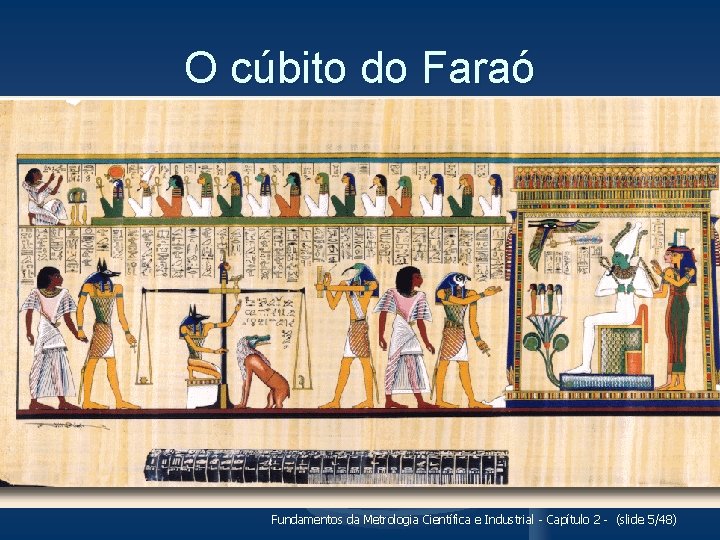 O cúbito do Faraó Fundamentos da Metrologia Científica e Industrial - Capítulo 2 -