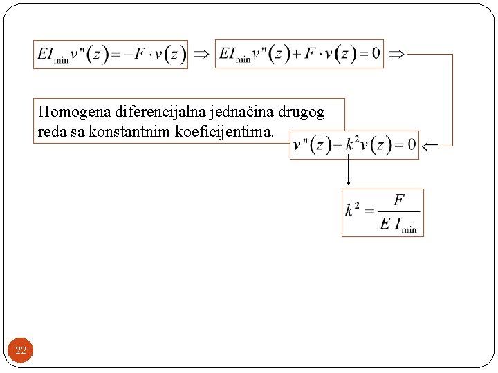 Homogena diferencijalna jednačina drugog reda sa konstantnim koeficijentima. 22 