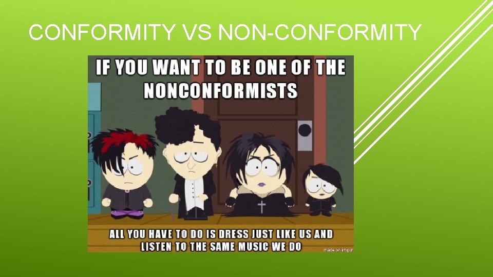 CONFORMITY VS NON-CONFORMITY 