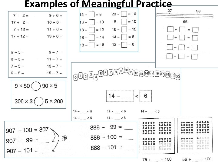 Examples of Meaningful Practice 