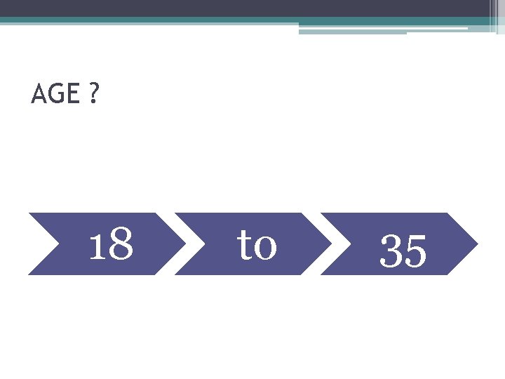 AGE ? 18 to 35 