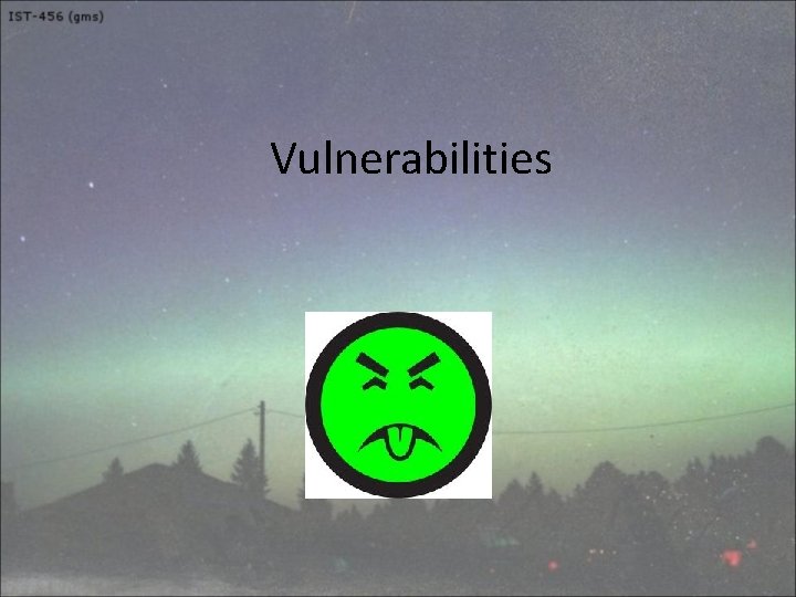 Vulnerabilities 