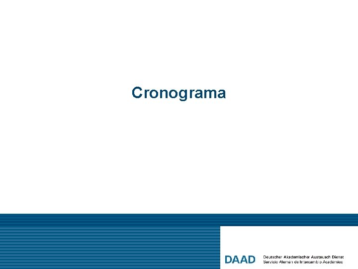 Cronograma 