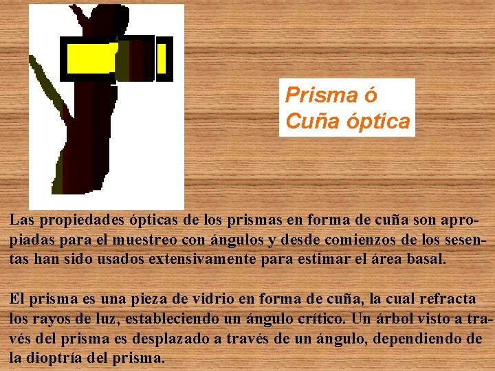 Prisma ó Cuña óptica Las propiedades ópticas de los prismas en forma de cuña Prisma ó Cuña óptica Las propiedades ópticas de los prismas en forma de cuña