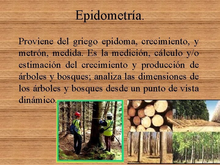 Epidometría. Proviene del griego epidoma, crecimiento, y metrón, medida. Es la medición, cálculo y/o Epidometría. Proviene del griego epidoma, crecimiento, y metrón, medida. Es la medición, cálculo y/o