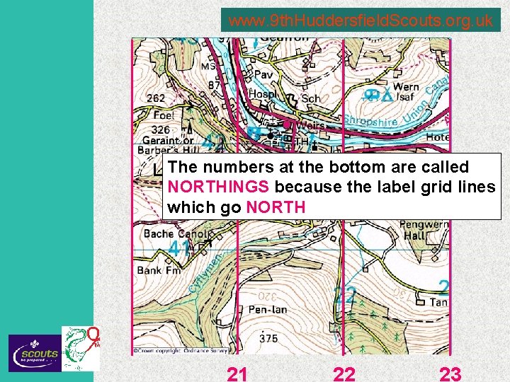 www. 9 th. Huddersfield. Scouts. org. uk The numbers at the bottom are called