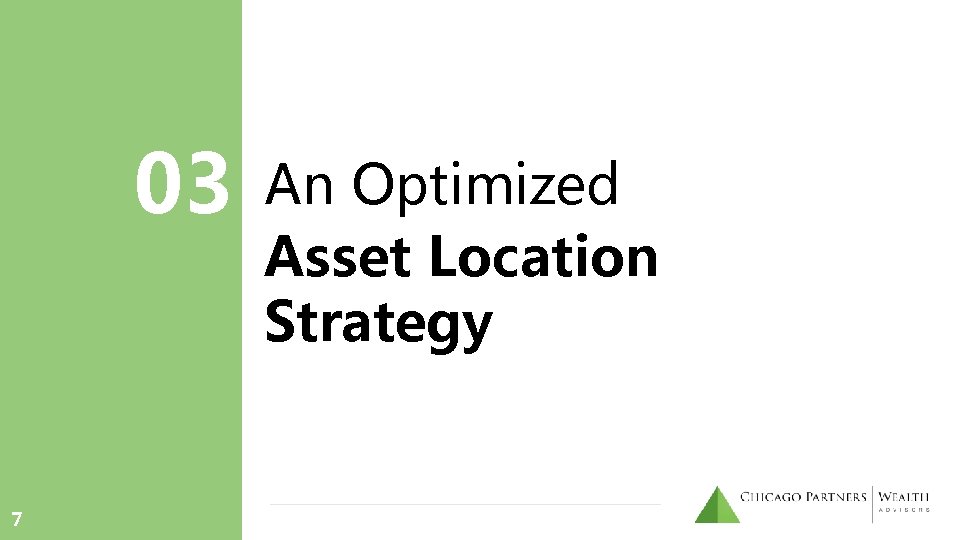 03 7 An Optimized Asset Location Strategy 03 7 An Optimized Asset Location Strategy