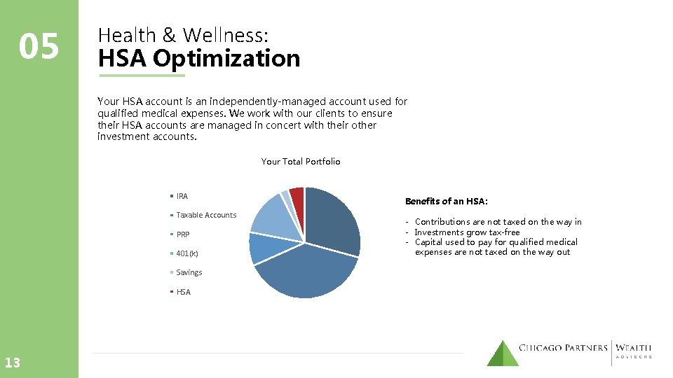 05 Health & Wellness: HSA Optimization Your HSA account is an independently-managed account used 05 Health & Wellness: HSA Optimization Your HSA account is an independently-managed account used