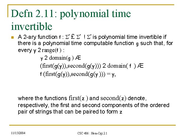 Hemogi 2 1 One Way Functions Gem Group