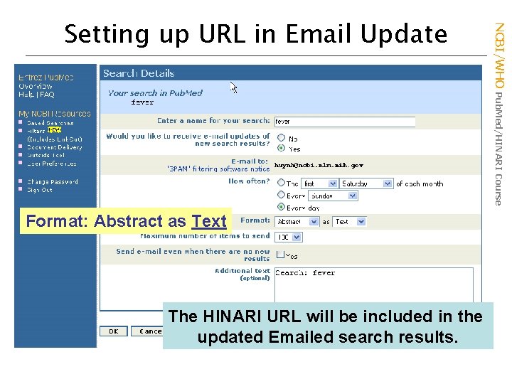 Format: Abstract as Text The HINARI URL will be included in the updated Emailed