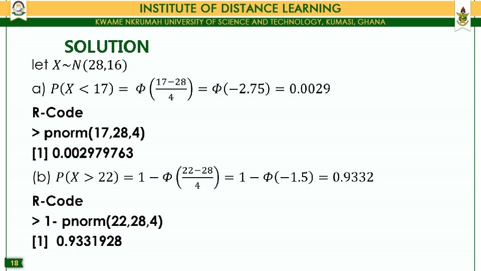  • 18 SOLUTION 
