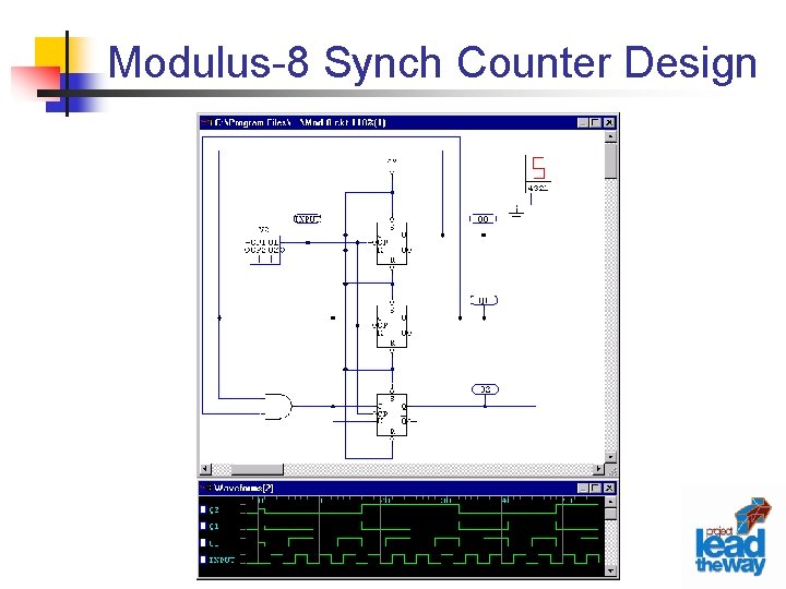 Modulus-8 Synch Counter Design 