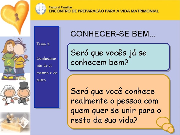 CONHECER-SE BEM. . . Tema 2: Conhecime nto de si mesmo e do outro