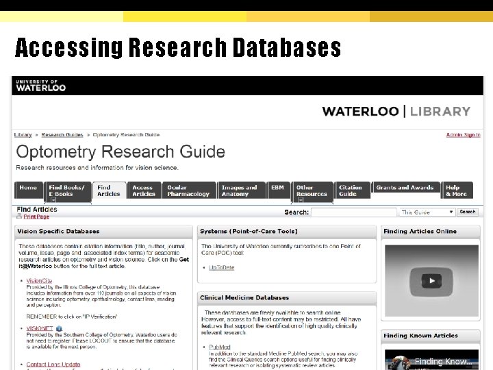 Accessing Research Databases 