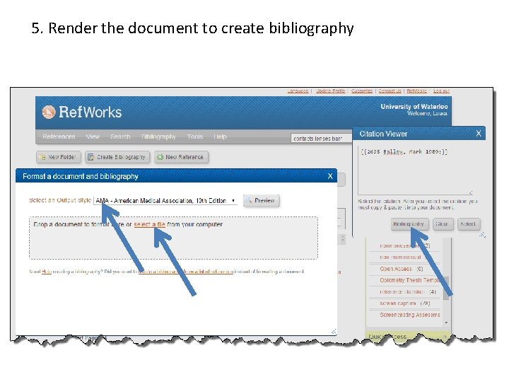 5. Render the document to create bibliography 