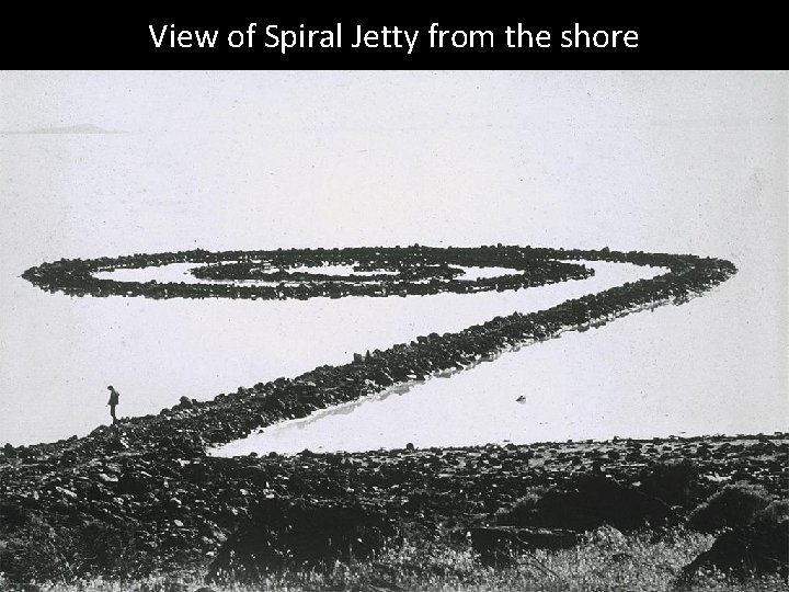 View of Spiral Jetty from the shore 