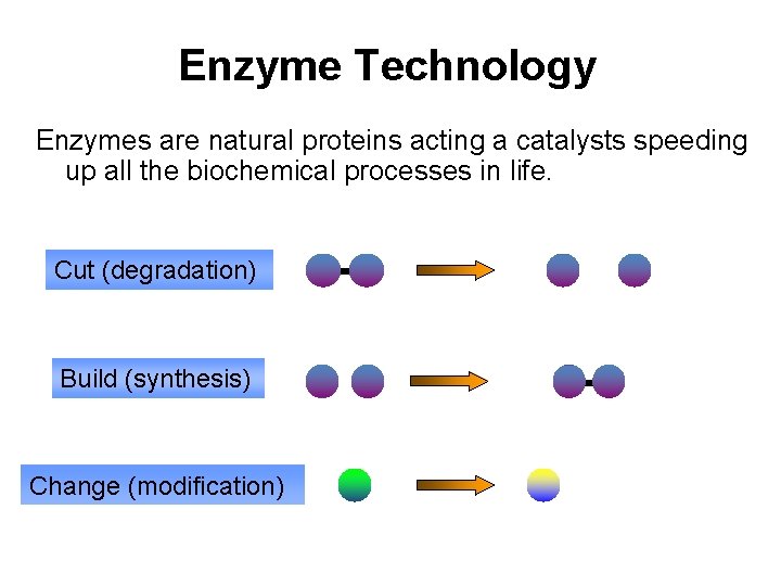 Enzyme Technology Enzymes are natural proteins acting a catalysts speeding up all the biochemical