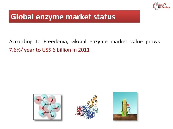 Global enzyme market status According to Freedonia, Global enzyme market value grows 7. 6%/