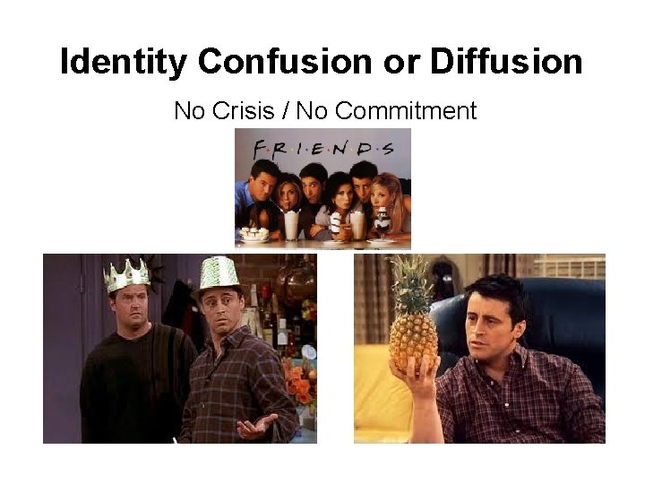 Identity Confusion or Diffusion No Crisis / No Commitment 