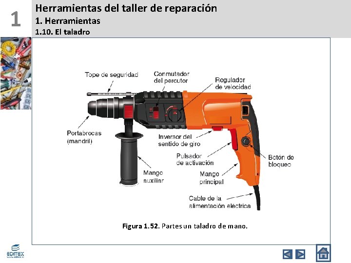 1 Herramientas del taller de reparación 1. Herramientas 1. 10. El taladro Figura 1.