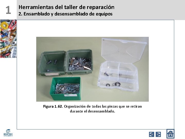 1 Herramientas del taller de reparación 2. Ensamblado y desensamblado de equipos Figura 1.