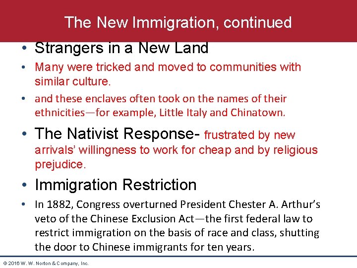 The New Immigration, continued • Strangers in a New Land • Many were tricked
