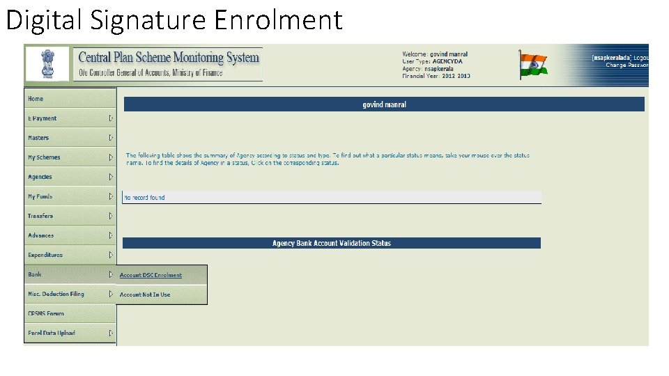 Digital Signature Enrolment 