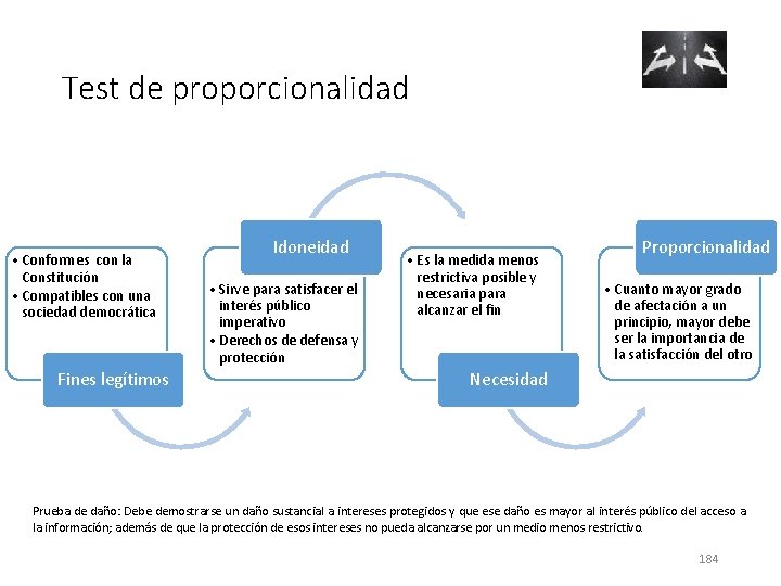 Test de proporcionalidad • Conformes con la Constitución • Compatibles con una sociedad democrática