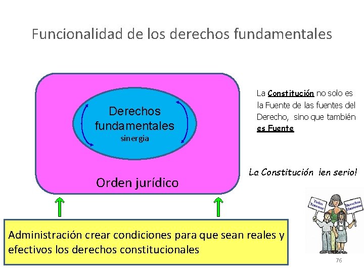 Funcionalidad de los derechos fundamentales Derechos fundamentales sinergia Orden jurídico La Constitución no solo