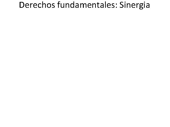 Derechos fundamentales: Sinergia 