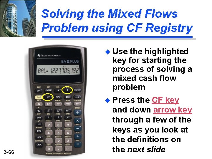 Solving the Mixed Flows Problem using CF Registry u Use the highlighted key for