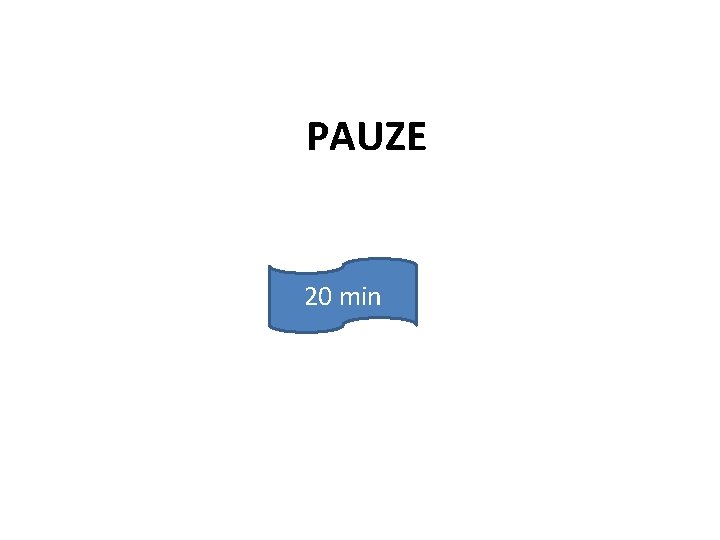 PAUZE 20 min 