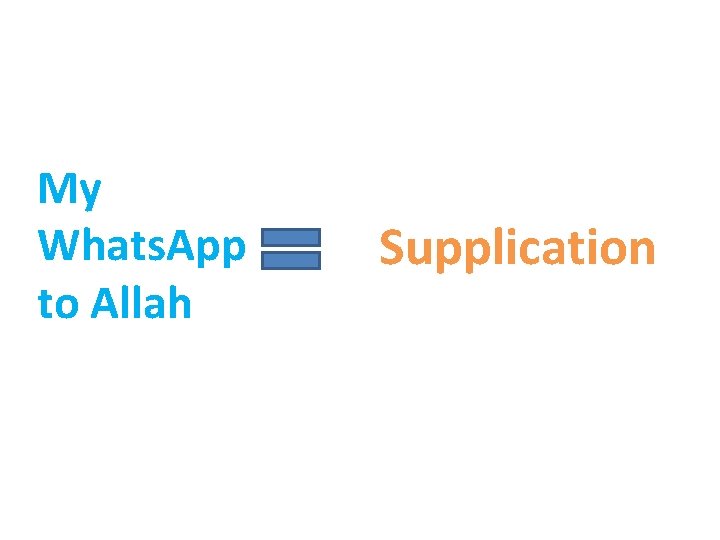 My Whats. App to Allah Supplication 