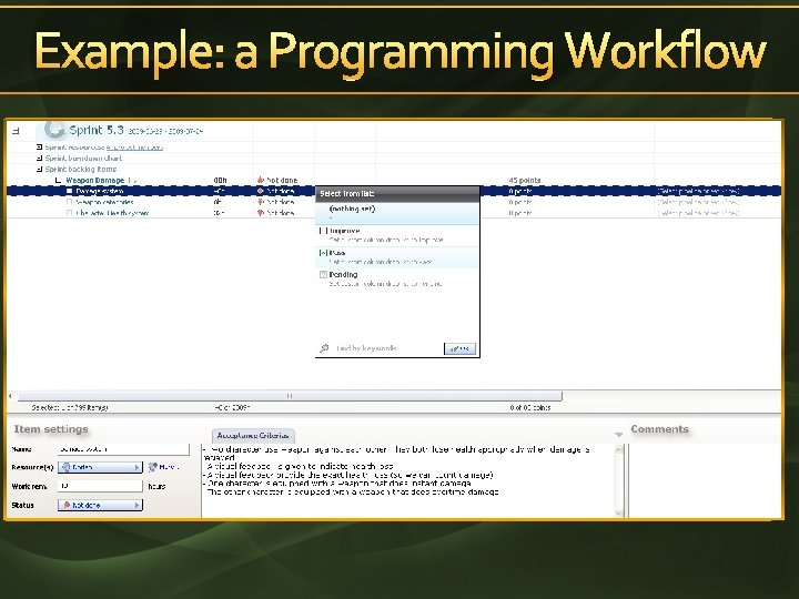 Example: a Programming Workflow 