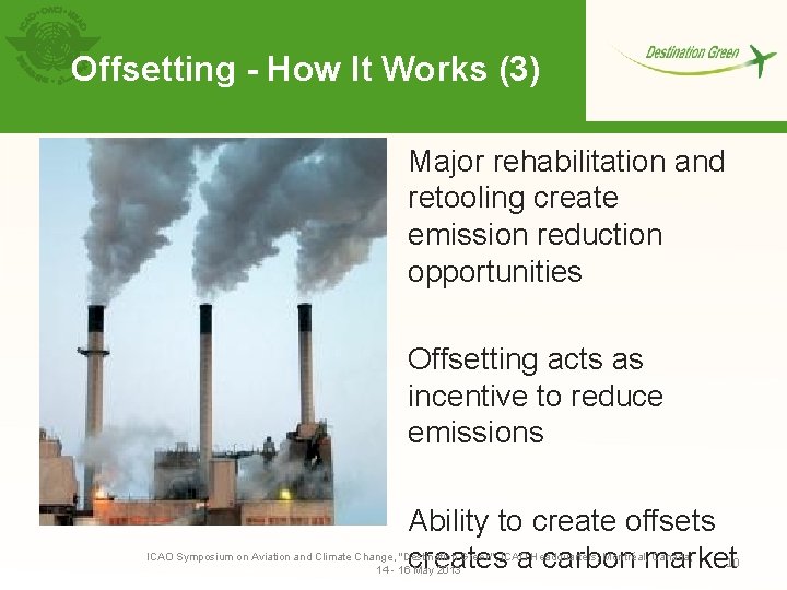 Offsetting - How It Works (3) Major rehabilitation and retooling create emission reduction opportunities