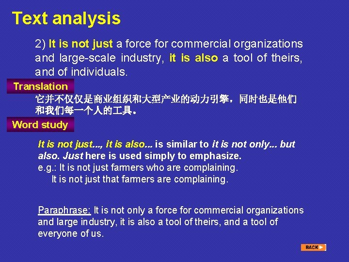 Text analysis 2) It is not just a force for commercial organizations and large-scale