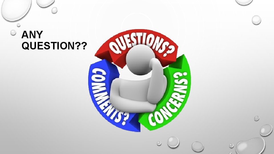 ANY QUESTION? ? 