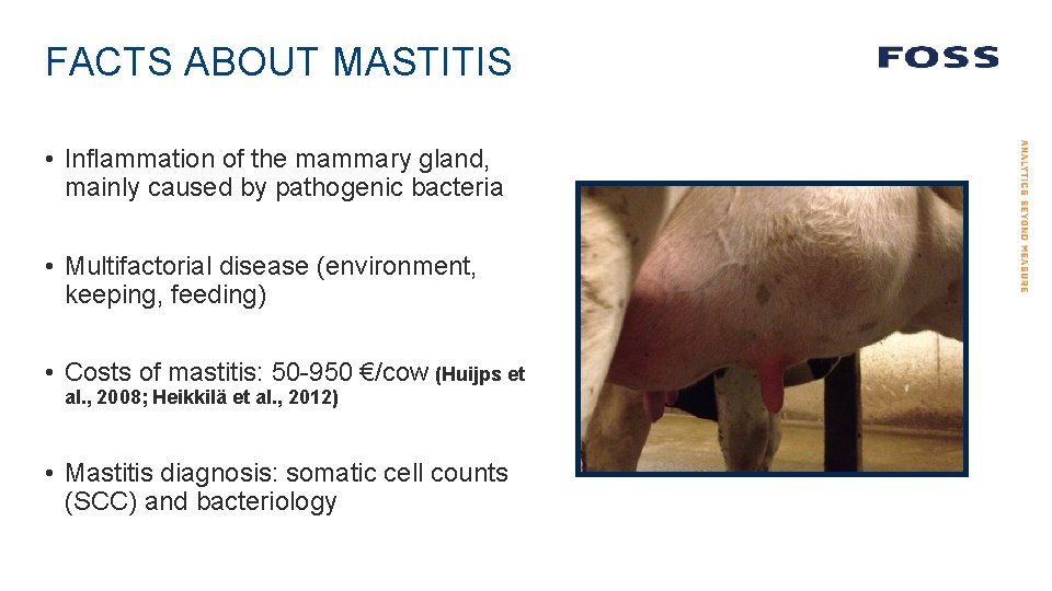 FACTS ABOUT MASTITIS • Inflammation of the mammary gland, mainly caused by pathogenic bacteria