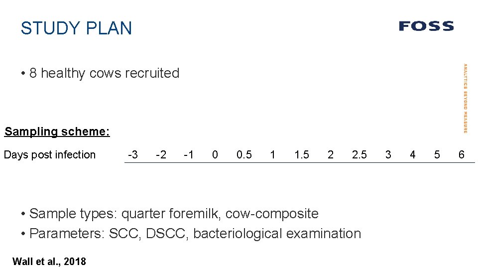STUDY PLAN • 8 healthy cows recruited Infection with either S. aureus or E.