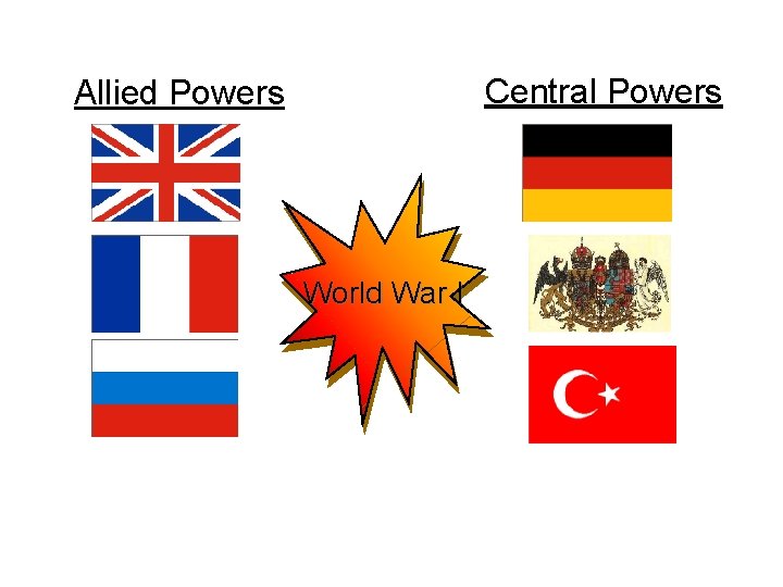 Central Powers Allied Powers World War I 