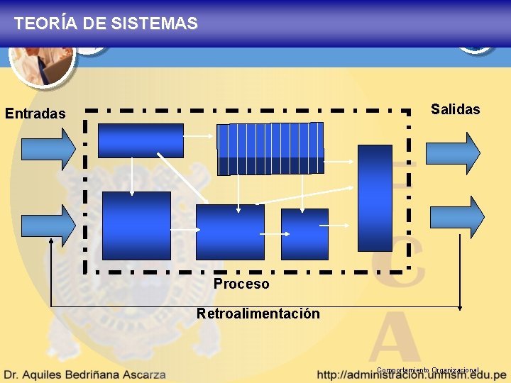 TEORÍA DE SISTEMAS Salidas Entradas Proceso Retroalimentación Comportamiento Organizacional TEORÍA DE SISTEMAS Salidas Entradas Proceso Retroalimentación Comportamiento Organizacional