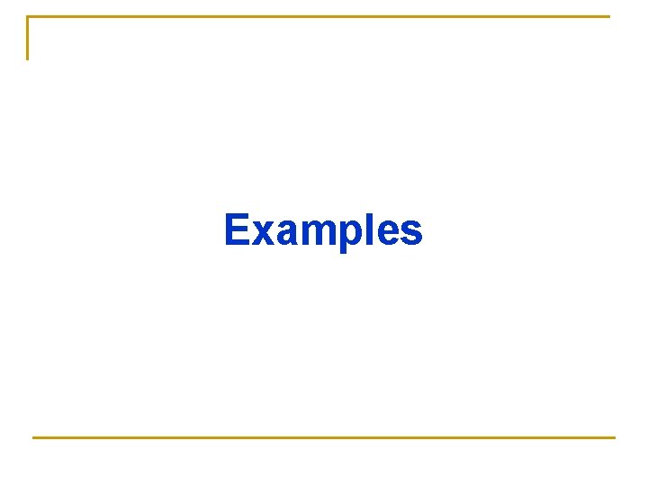 Examples 