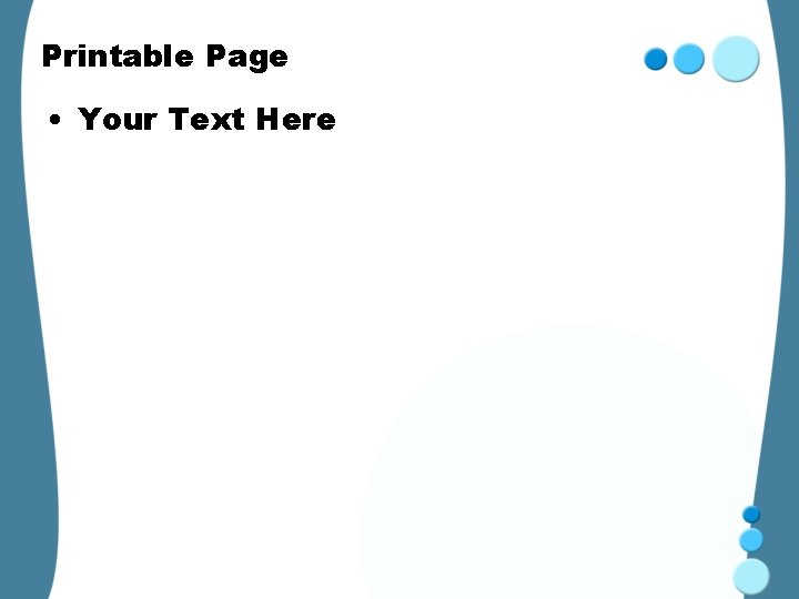 Printable Page • Your Text Here 