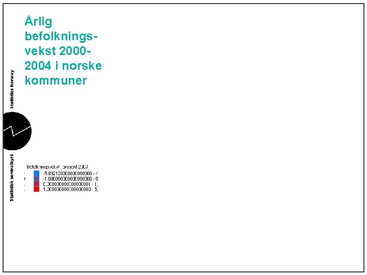 Årlig befolkningsvekst 20002004 i norske kommuner 