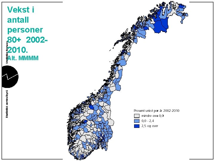 Vekst i antall personer 80+ 20022010. Alt. MMMM 